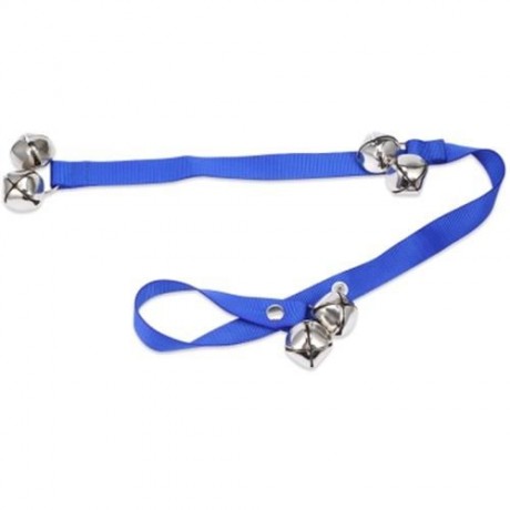 ADJUSTABLE PUPPY DOG BELL ROPE HOUSE TRAINING DOORBELL (BLUE)