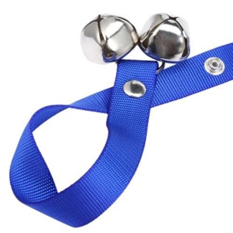 ADJUSTABLE PUPPY DOG BELL ROPE HOUSE TRAINING DOORBELL (BLUE)