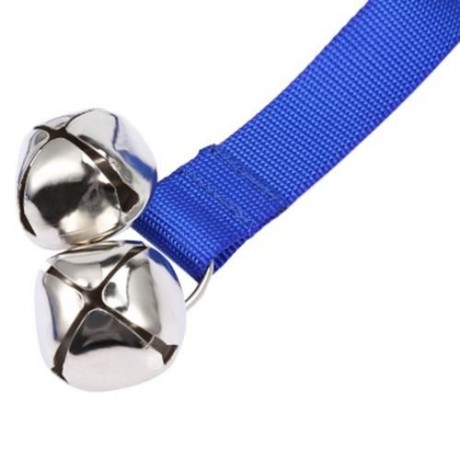 ADJUSTABLE PUPPY DOG BELL ROPE HOUSE TRAINING DOORBELL (BLUE)