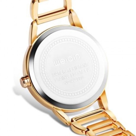 WEIQIN W4830 FEMALE QUARTZ WATCH CONCISE STYLE LUMINOUS HOLLOW STAINLESS STEEL BAND 3ATM W