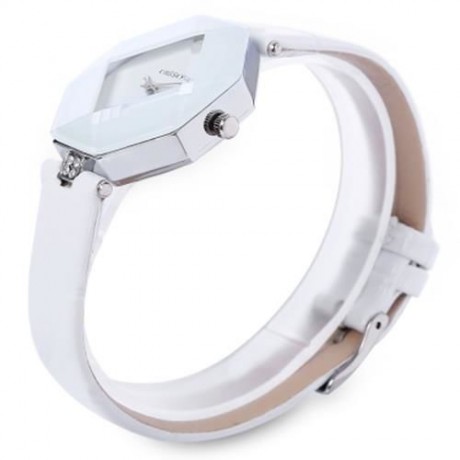 KINGSKY 1807 FEMALE QUARTZ WATCH LEATHER BAND DAILY WATER RESISTANCE SOLID MIRROR WRISTWAT