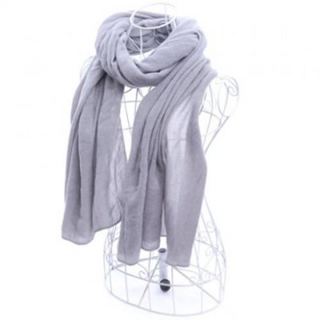 CHIC SOLID COLOR FAUX PASHM TEXTURE SCARF FOR WOMEN (COLOR ASSORTED)