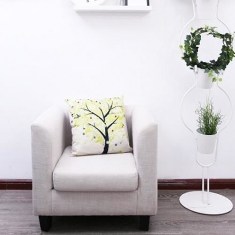 45 X 45CM SEASON LIFE TREE CUSHION COVER COTTON LINEN PILLOW CASE HOME DECORATION (GREEN)