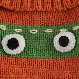 FUNNY CARTOON COLOR BLOCK POM POM HAT FOR BABIES (YELLOW ORANGE)