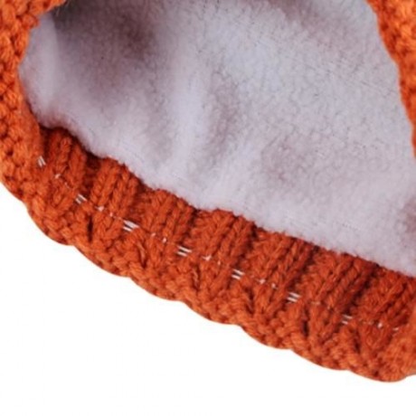 FUNNY CARTOON COLOR BLOCK POM POM HAT FOR BABIES (YELLOW ORANGE)