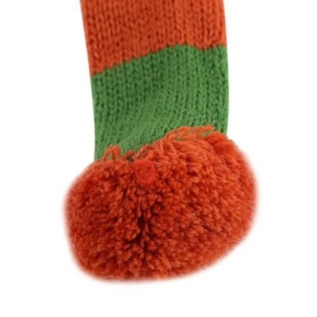 FUNNY CARTOON COLOR BLOCK POM POM HAT FOR BABIES (YELLOW ORANGE)