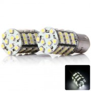 PAIR OF SENCART 1157 P21/5W BA15D 4W 54 X SMD-3528 220LM WHITE LIGHT CAR BULB - DC 12V (CO