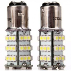 PAIR OF SENCART 1157 P21/5W BA15D 4W 54 X SMD-3528 220LM WHITE LIGHT CAR BULB - DC 12V (CO
