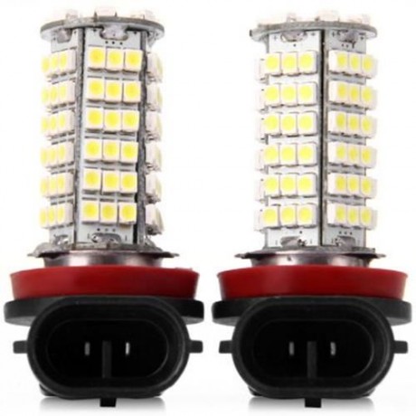 2 X SENCART H8 PGJ191 H9 H11 SMD 3528 102-LEDS 7W CAR DRIVING LAMP BRAKE BULB - 240LM 6000
