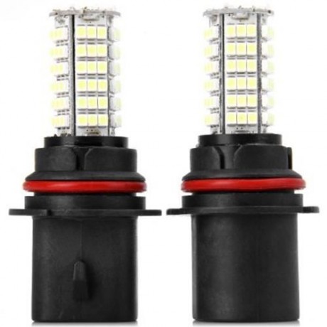 1 PAIR - SENCART 9007 PX29T HB5 SMD 3528 102-LEDS 7W CAR DRIVING LAMP BRAKE BULB (WHITE LI