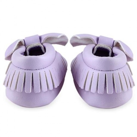 CUTE BOWKNOT DESIGN TASSEL DECORATION WALKING SHOES FOR BABY GIRLS (LIGHT PURPLE)