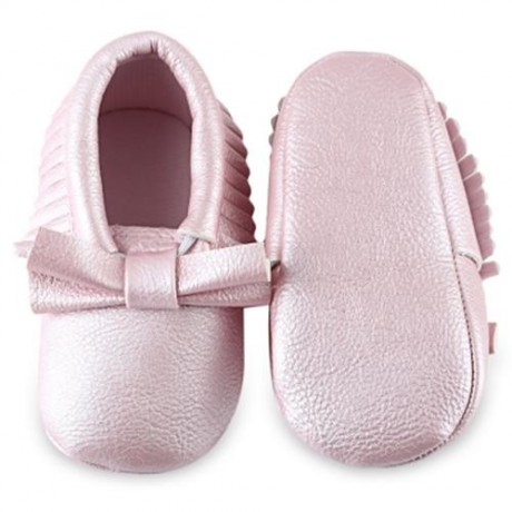 CUTE BOWKNOT DESIGN TASSEL DECORATION WALKING SHOES FOR BABY GIRLS (SHALLOW PINK)