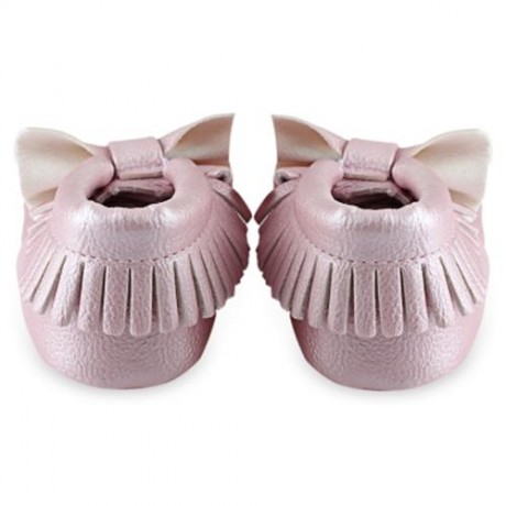 CUTE BOWKNOT DESIGN TASSEL DECORATION WALKING SHOES FOR BABY GIRLS (SHALLOW PINK)