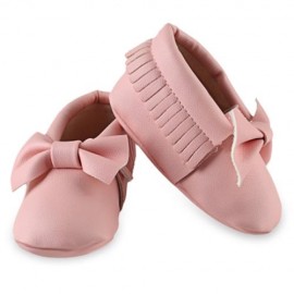 CUTE BOWKNOT DESIGN TASSEL DECORATION WALKING SHOES FOR BABY GIRLS (PINK)