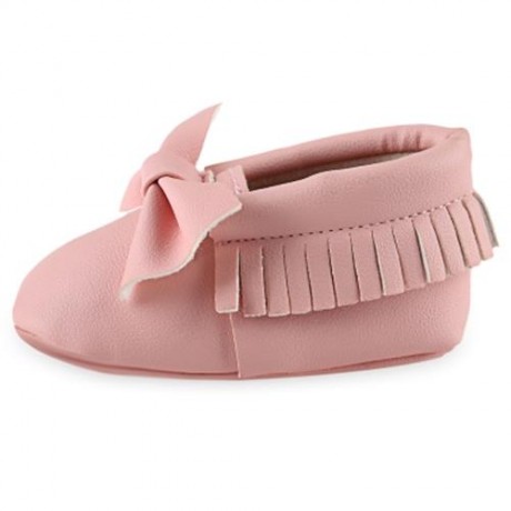 CUTE BOWKNOT DESIGN TASSEL DECORATION WALKING SHOES FOR BABY GIRLS (PINK)