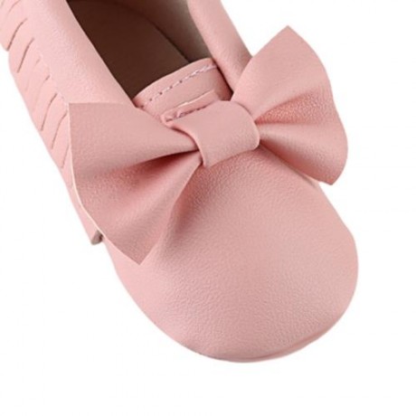 CUTE BOWKNOT DESIGN TASSEL DECORATION WALKING SHOES FOR BABY GIRLS (PINK)