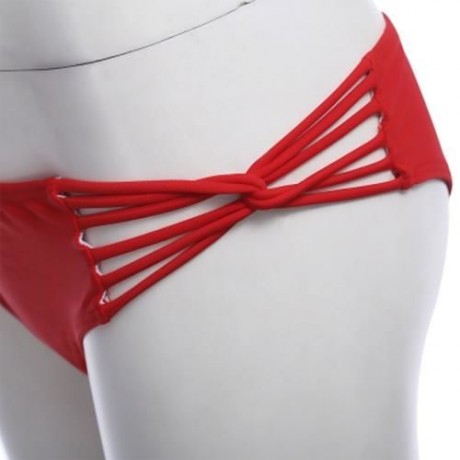 SEPARATED BACKLESS SEXY BIKINI SWIMWEAR SUIT SET (RED)
