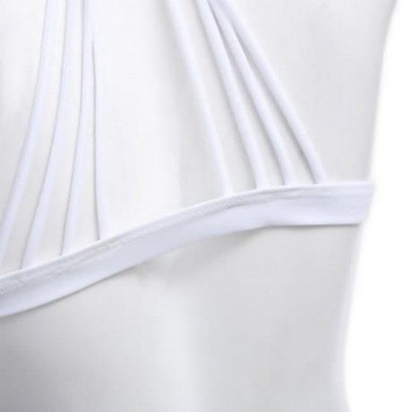 SEPARATED BACKLESS SEXY BIKINI SWIMWEAR SUIT SET (WHITE)