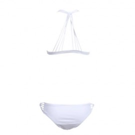 SEPARATED BACKLESS SEXY BIKINI SWIMWEAR SUIT SET (WHITE)