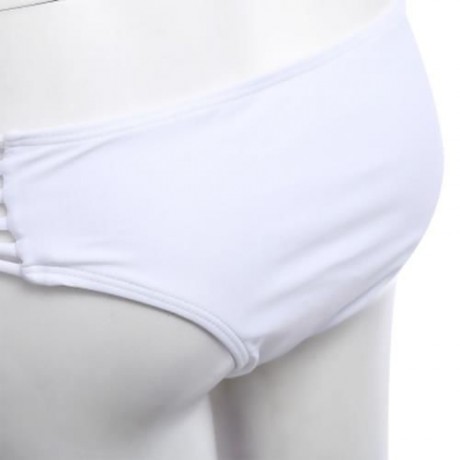 SEPARATED BACKLESS SEXY BIKINI SWIMWEAR SUIT SET (WHITE)