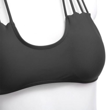 SEPARATED BACKLESS SEXY BIKINI SWIMWEAR SUIT SET (BLACK)