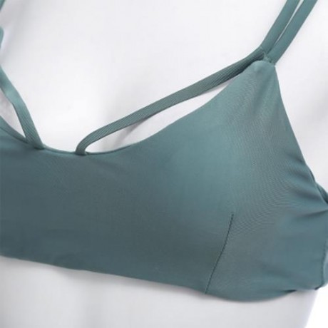 CUTE WOMEN BEACH SEPARATED SEXY BIKINI SET BATHING SUIT SWIMWEAR (GREEN)