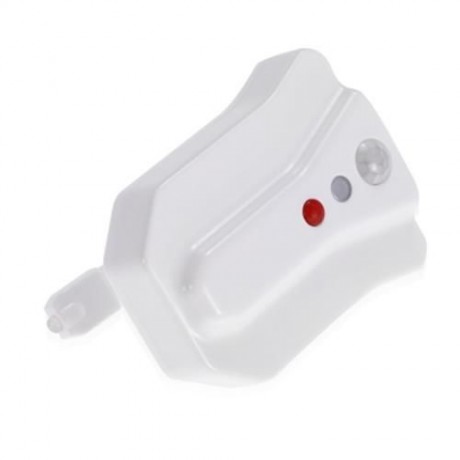 BRELONG BATTERY OPERATED MOTION SENSOR LED TOILET LIGHT BATH NIGHT LAMP (WHITE)