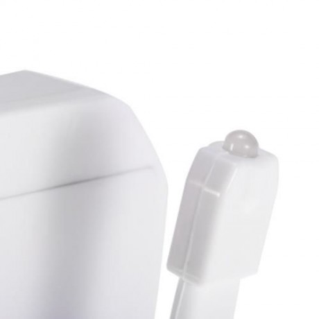 BRELONG BATTERY OPERATED MOTION SENSOR LED TOILET LIGHT BATH NIGHT LAMP (WHITE)