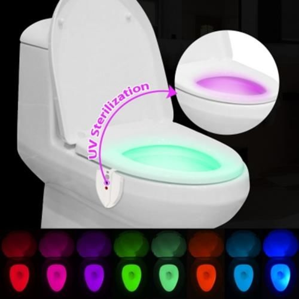 BRELONG MOTION ACTIVATED LED CLOSESTOOL NIGHT LIGHT UV STERILIZATION (WHITE)