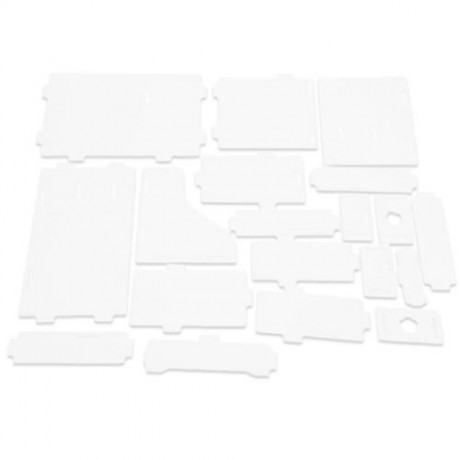 MULTIFUNCTIONAL WOODEN COSMETIC DESKTOP STORAGE BOX MAKE-UP ORGANIZER (WHITE)