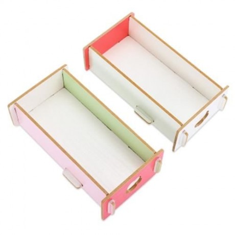 MULTIFUNCTIONAL WOODEN COSMETIC DESKTOP STORAGE BOX MAKE-UP ORGANIZER (COLORMIX)