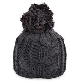 WINTER VENONAT DECORATION UNISEX WARM KNITTED HAT (DEEP GRAY)
