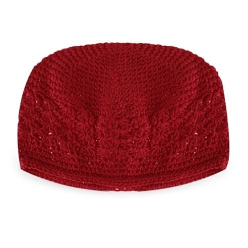 HOLLOW OUT DESIGN BABIES WARM KNITTED HAT (RED)