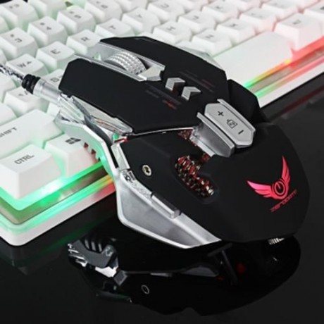 ZERODATE X300 PROFESSIONAL 3200DPI OPTICAL PROGRAMMABLE WIRED GAMING MOUSE (BLACK)