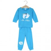 CASUAL CANDY COLOR BLOCK TWO PIECE SET FOR BABIES (LIGHT BLUE)