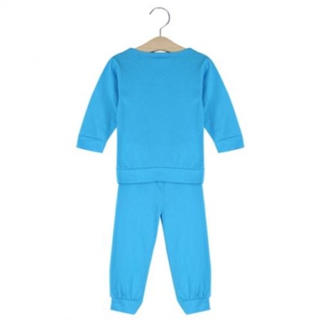 CASUAL CANDY COLOR BLOCK TWO PIECE SET FOR BABIES (LIGHT BLUE)