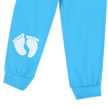 CASUAL CANDY COLOR BLOCK TWO PIECE SET FOR BABIES (LIGHT BLUE)