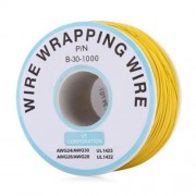 COLORFUL 300M TIN PLATED COPPER ELECTRONIC WIRE INSULATION WRAPPING CABLE (YELLOW)