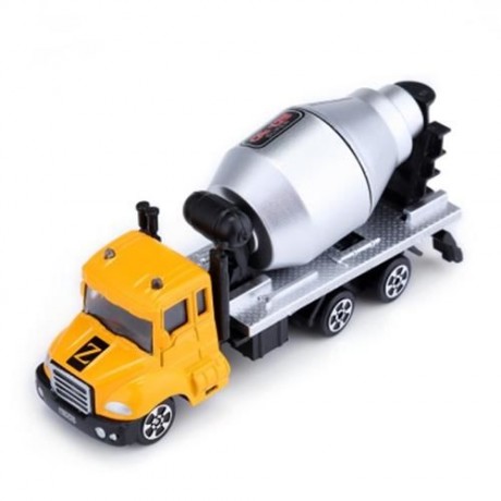 KIDS ALLOY 1:64 SCALE CONCRETE MIXER TRUCK EMULATION MODEL TOY GIFT (EARTHY)