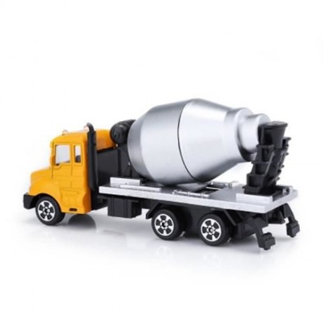 KIDS ALLOY 1:64 SCALE CONCRETE MIXER TRUCK EMULATION MODEL TOY GIFT (EARTHY)