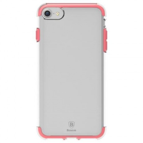 BASEUS GUARDS CASE FLEXIBLE TPE PROTECTIVE BACK COVER FOR IPHONE 7 4.7 INCH (PEACH RED)
