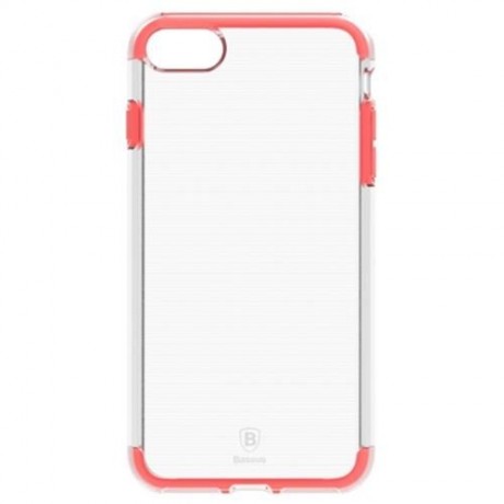 BASEUS GUARDS CASE FLEXIBLE TPE PROTECTIVE BACK COVER FOR IPHONE 7 4.7 INCH (PEACH RED)