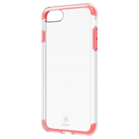 BASEUS GUARDS CASE FLEXIBLE TPE PROTECTIVE BACK COVER FOR IPHONE 7 4.7 INCH (PEACH RED)