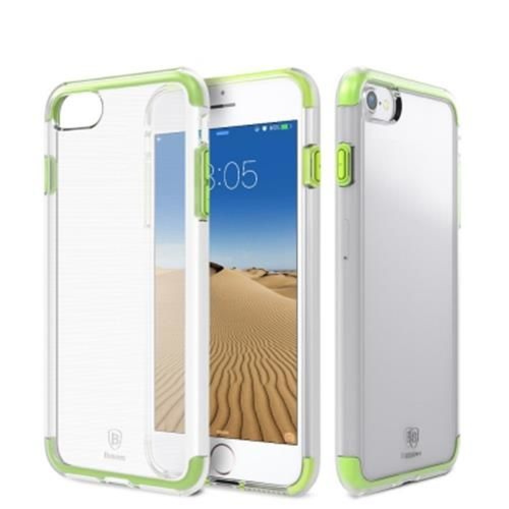 BASEUS GUARDS CASE FLEXIBLE TPE PROTECTIVE BACK COVER FOR IPHONE 7 4.7 INCH (GREEN)