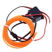 1M NEON EL WIRE GLOWING STRING LIGHT ROPE TUBE DECORATION LAMP (ORANGE RED)
