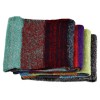 CASUAL COLOR BLOCK RAINBOW DESIGN LADIES WARM KNITTED SCARF (KHAKI)