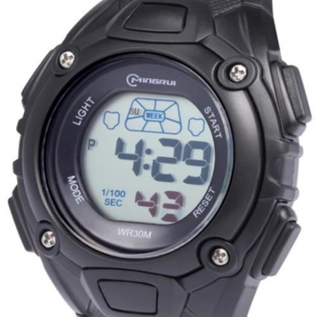 MINGRUI MR - 8548013 KIDS DIGITAL MOVT WATCH LED LIGHT DATE DAY CHRONOGRAPH 3ATM WRISTWATC
