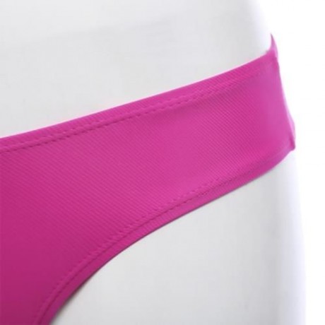 FEMALE SWIMMING SEXY HOLLOW OUT HEART SHAPE THONG BEACH BATHING PANTS (ROSE RED)
