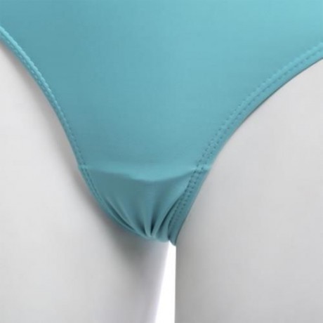 FEMALE SWIMMING SEXY HOLLOW OUT HEART SHAPE THONG BEACH BATHING PANTS (LAKE GREEN)