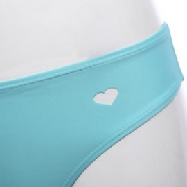 FEMALE SWIMMING SEXY HOLLOW OUT HEART SHAPE THONG BEACH BATHING PANTS (LAKE GREEN)